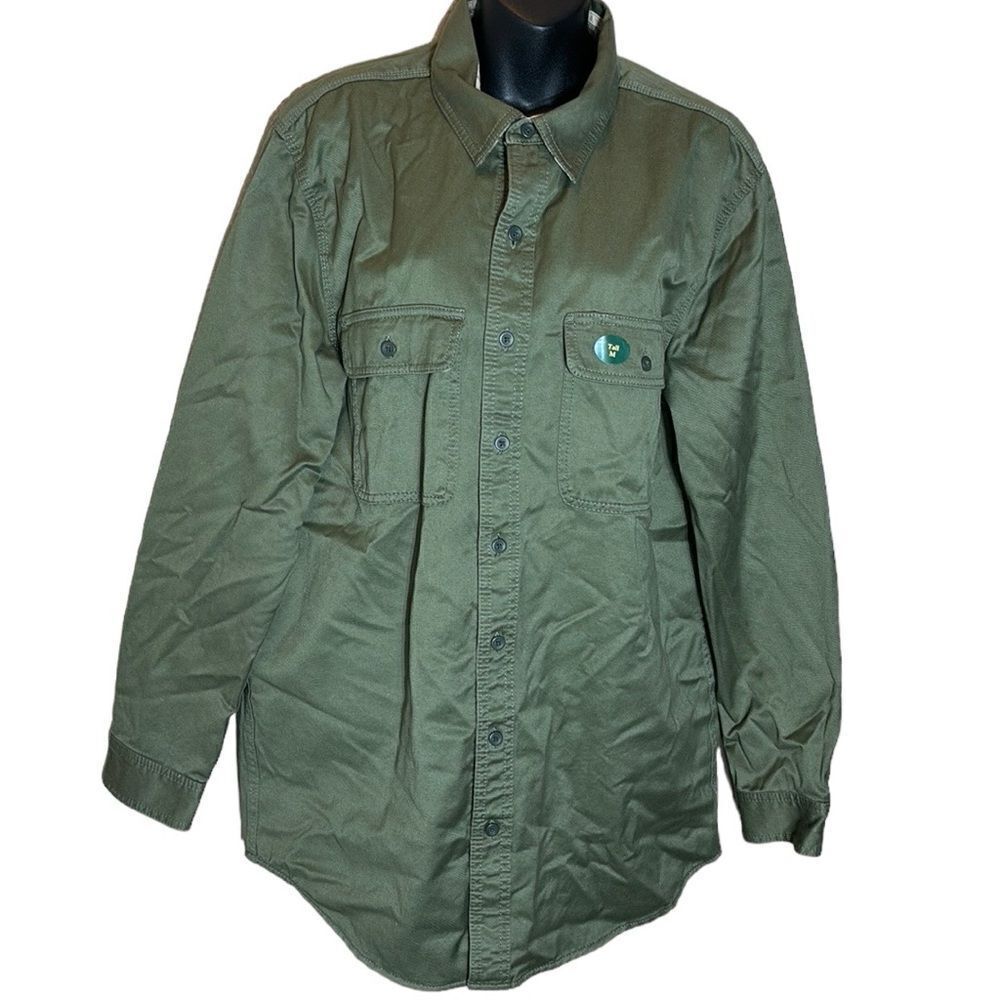 L.L. Bean men’s signature lined‎ canvas shirt jacket medium tall nwot